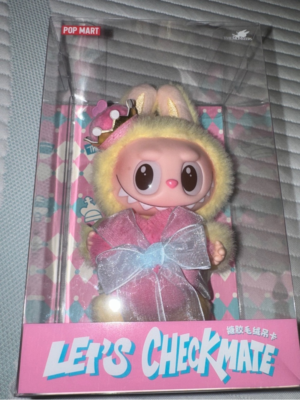 Pop Mart  The Monsters Let's Checkmate Vinyl Plush Hanging Card